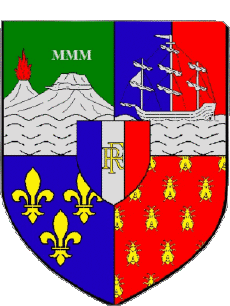 Blason-Drapeaux France Départements - Villes 974 La Reunion Blason