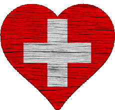 Bandiere Europa Svizzero Cuore 