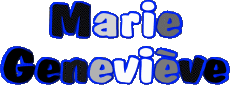 First Names FEMININE - France M Composed Marie Geneviève 