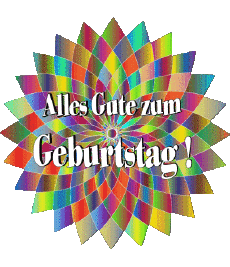 Messages German Alles Gute zum Geburtstag Zusammenfassung - geometrisch 022 