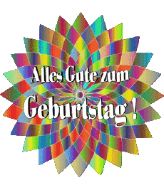 Nachrichten Deutsche Alles Gute zum Geburtstag Zusammenfassung - geometrisch Transparenter Hintergrund 022 