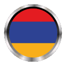 Fahnen Asien Armenien Rund - Ringe 