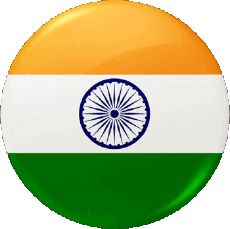Drapeaux Asie Inde Rond 
