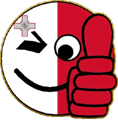 Drapeaux Europe Malte Smiley - OK 
