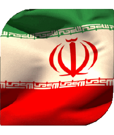 Bandiere Asia Iran Quadrato 