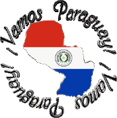 Messagi Spagnolo Vamos Paraguay Bandera 