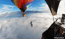 Humor -  Fun PEOPLE Tightrope Fun Win 