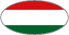 Drapeaux Europe Hongrie Ovale 