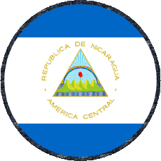 Drapeaux Amériques Nicaragua Rond 