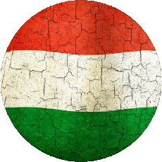 Drapeaux Europe Hongrie Rond 