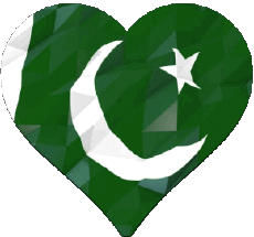 Banderas Asia Pakistán Corazón 