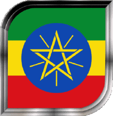 Flags Africa Ethiopia Square 
