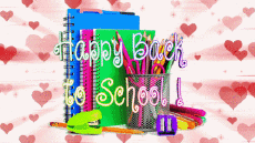 Messagi Inglese Happy Back to School Sfondo animato 006 