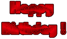 Messagi Inglese Happy Birthday Fluo - Neon 001 