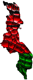 Fahnen Afrika Malawi Karte 