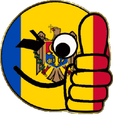 Fahnen Europa Moldawien Smiley - OK 