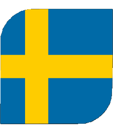 Flags Europe Sweden Square 