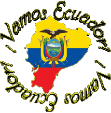 Messagi - Smiley Spagnolo Vamos Ecuador Bandera 