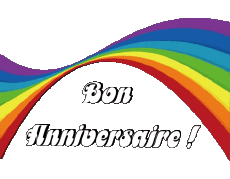 Messages French Bon Anniversaire Abstrait - Géométrique 021 