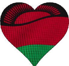 Fahnen Afrika Malawi Herz 