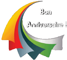 Nachrichten Französisch Bon Anniversaire Abstrait - Géométrique 019 