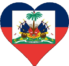 Fahnen Amerika Haiti Herz 