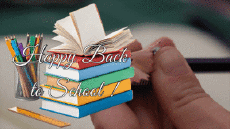 Nachrichten Englisch Happy Back to School Animierter Hintergrund 004 