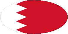 Drapeaux Asie Bahreïn Ovale 
