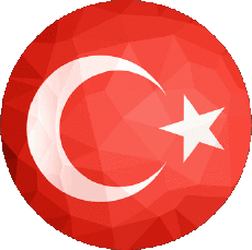 Drapeaux Asie Turquie Rond 