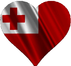 Flags Oceania Tonga Heart 