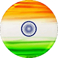 Drapeaux Asie Inde Rond 