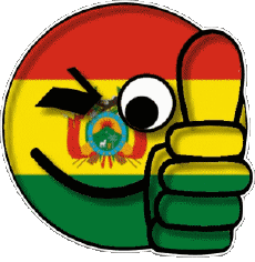 Fahnen Amerika Bolivien Smiley - OK 