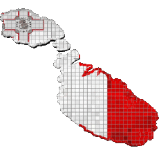 Bandiere Europa Malta Carta Geografica 