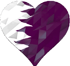 Bandiere Asia Qatar Cuore 