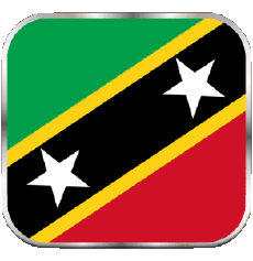 Bandiere America Saint Kitts e Nevis Quadrato 2 
