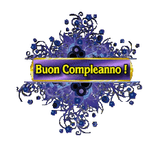 Messages Italien Buon Compleanno Floreale Fond Transparent 009 