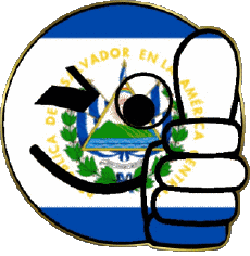 Banderas América El Salvador Smiley - OK 