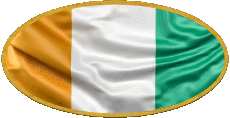Flags Africa Ivory Coast Oval 01 