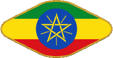 Bandiere Africa Etiopia Ovale 02 