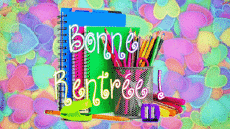 Messages French Bonne Rentrée Animated Background 007 