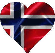 Bandiere Europa Norvegia Cuore 