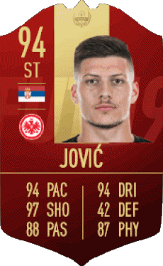 Multimedia Vídeo Juegos F I F A - Jugadores  cartas Serbia Luka Jovic 