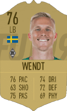 Multimedia Videospiele F I F A - Karten Spieler Schweden Oscar Wendt 