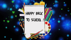 Messagi Inglese Happy Back to School Sfondo animato 008 