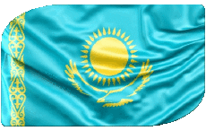 Flags Asia Kazakhstan Rectangle 