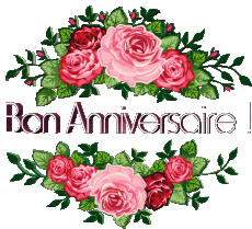 Nachrichten Französisch Bon Anniversaire Floral 014 
