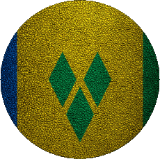 Drapeaux Amériques Saint Vincent et les Grenadines Rond 