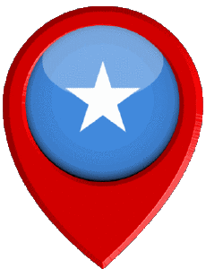 Flags Africa Somalia Location Pin 