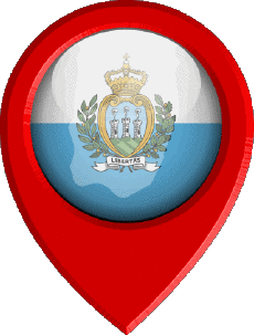 Fahnen Europa San Marino Standort-Pin 