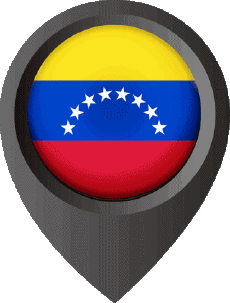 Flags America Venezuela Location Pin 